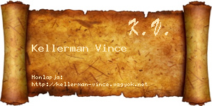 Kellerman Vince névjegykártya
